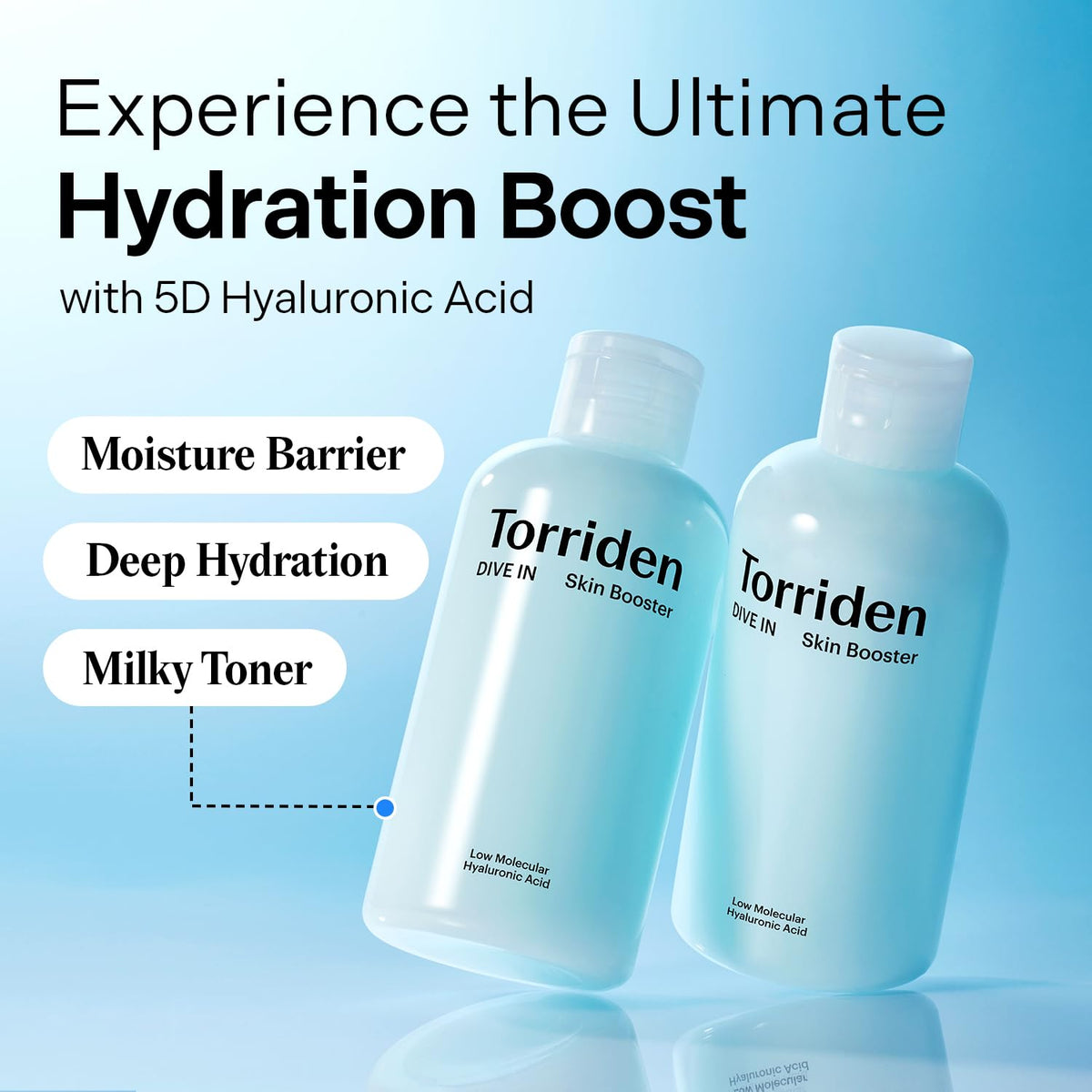 TORRIDEN DIVE-IN Low Molecule Hyaluronic Acid Skin Booster – drėkinamoji veido esencija-boosteris
